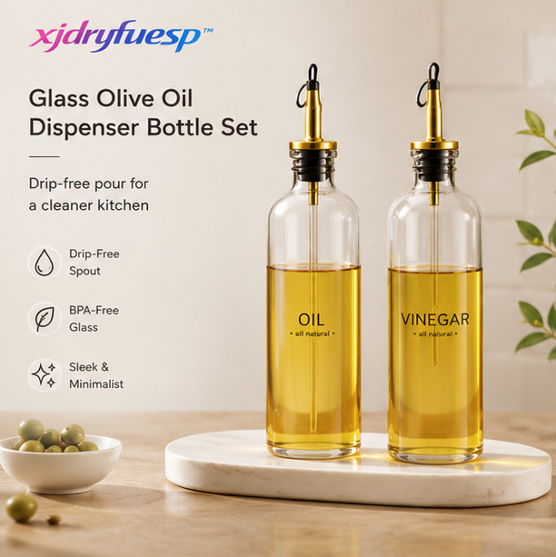 xjdryfuesp™ Glass Olive Oil Dispenser Bottle Set