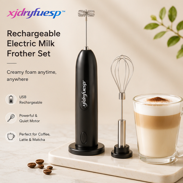 xjdryfuesp™ Rechargeable Electric Milk Frother Set